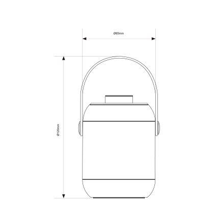Brilliant - Επιτραπέζια λάμπα dimming LED εξωτερικού χώρου GEMMA LED/1,9W/5V IP44 λευκό