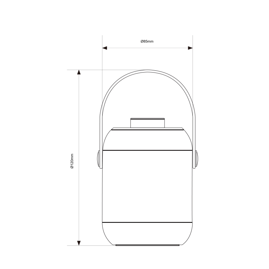 Brilliant - Επιτραπέζια λάμπα dimming LED εξωτερικού χώρου GEMMA LED/1,9W/5V IP44 λευκό