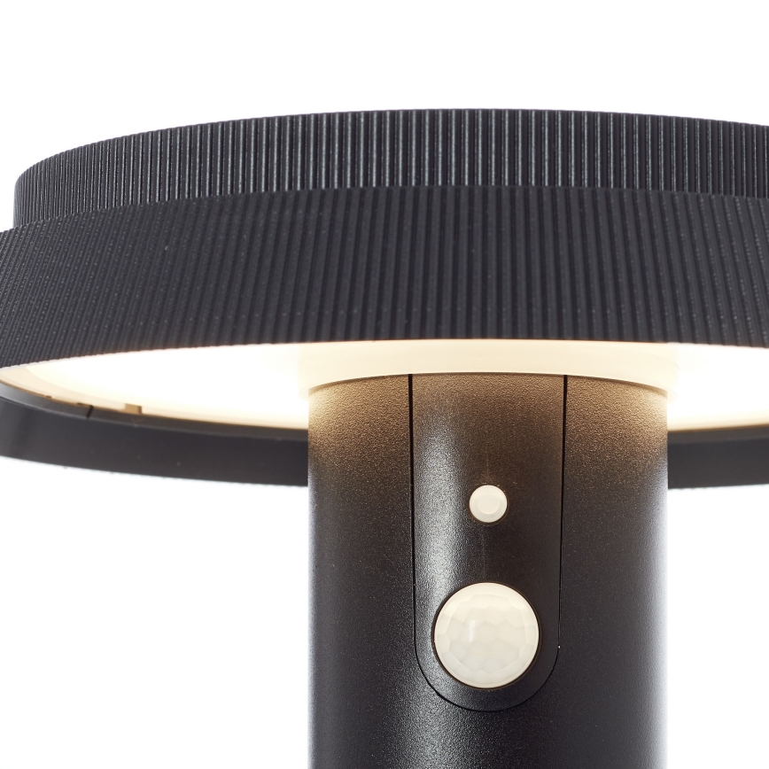 Brilliant - Ηλιακή λάμπα LED με αισθητήρα ALVERO LED/4W/3,7V 70 cm IP44 μαύρο
