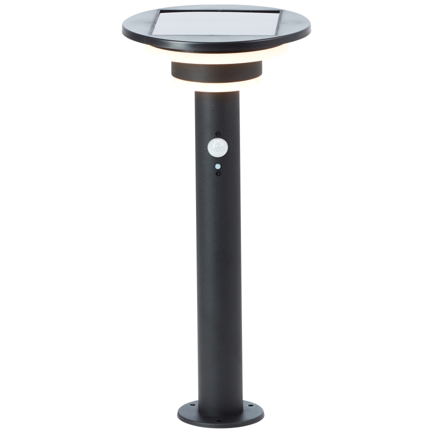 Brilliant - Ηλιακή λάμπα LED με αισθητήρα GARVINA LED/3W/3,7V 45 cm IP44 μαύρο