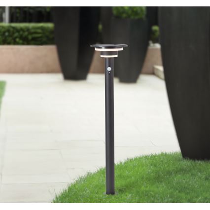 Brilliant - Ηλιακή λάμπα LED με αισθητήρα GARVINA LED/3W/3,7V 85 cm IP44 μαύρο