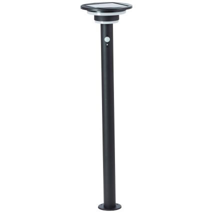 Brilliant - Ηλιακή λάμπα LED με αισθητήρα GARVINA LED/3W/3,7V 85 cm IP44 μαύρο