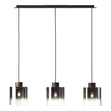 Brilliant - Κρεμαστό φωτιστικό με καλώδιο BETH 3xE27/60W/230V μαύρο/καπνιστό