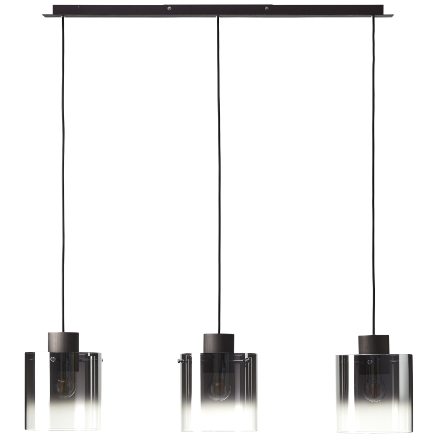 Brilliant - Κρεμαστό φωτιστικό με καλώδιο BETH 3xE27/60W/230V μαύρο/καπνιστό