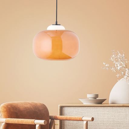 Brilliant - Κρεμαστό φωτιστικό με καλώδιο BLOP 1xE27/60W/230V πορτοκαλί
