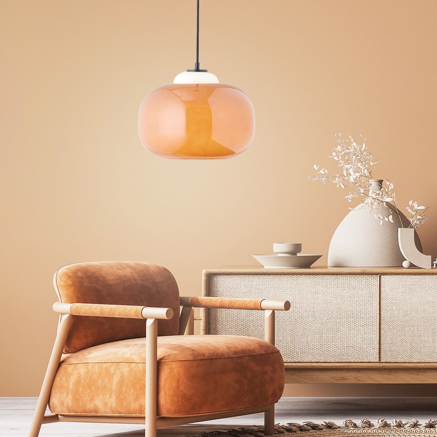 Brilliant - Κρεμαστό φωτιστικό με καλώδιο BLOP 1xE27/60W/230V πορτοκαλί