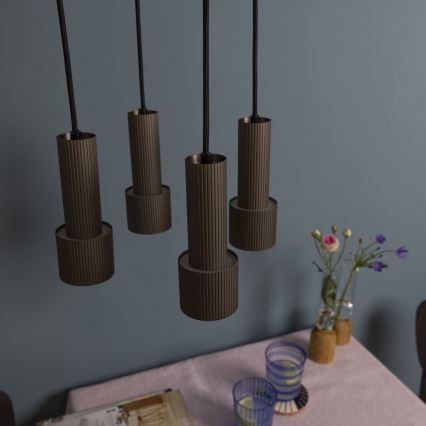Brilliant - Κρεμαστό φωτιστικό οροφής CADIZ 4xGU10/10W/230V διάμετρος 35 cm μπρονζέ