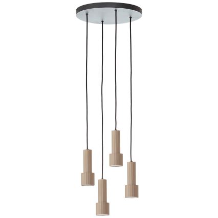 Brilliant - Κρεμαστό φωτιστικό οροφής CADIZ 4xGU10/10W/230V διάμετρος 35 cm μπρονζέ