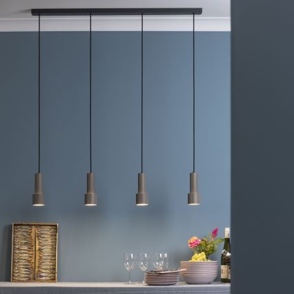 Brilliant - Κρεμαστό φωτιστικό οροφής CADIZ 4xGU10/10W/230V μπρονζέ