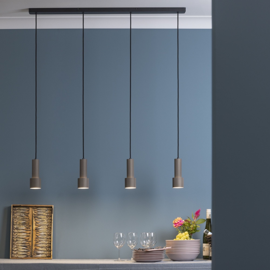 Brilliant - Κρεμαστό φωτιστικό οροφής CADIZ 4xGU10/10W/230V μπρονζέ