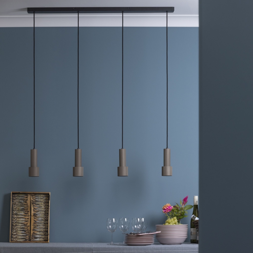 Brilliant - Κρεμαστό φωτιστικό οροφής CADIZ 4xGU10/10W/230V μπρονζέ