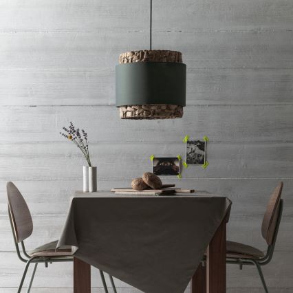 Brilliant - Κρεμαστό φωτιστικό οροφής WATERLILLY 1xE27/60W/230V διάμετρος 35 cm γκρι