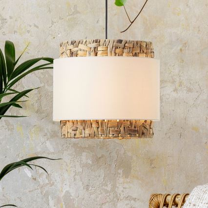 Brilliant - Κρεμαστό φωτιστικό οροφής WATERLILLY 1xE27/60W/230V διάμετρος 35 cm κρεμ