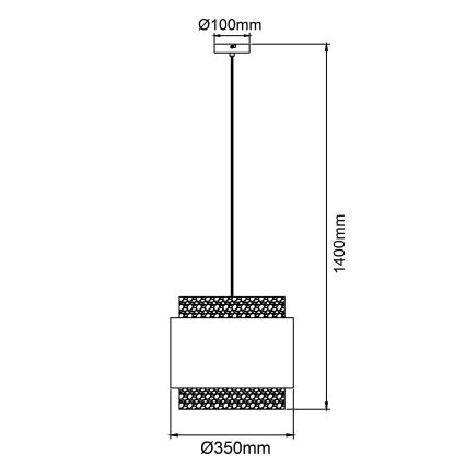 Brilliant - Κρεμαστό φωτιστικό οροφής WATERLILLY 1xE27/60W/230V διάμετρος 35 cm κρεμ