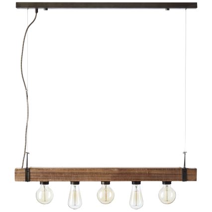 Brilliant - Κρεμαστό φωτιστικό οροφής WOODHILL 5xE27/30W/230V