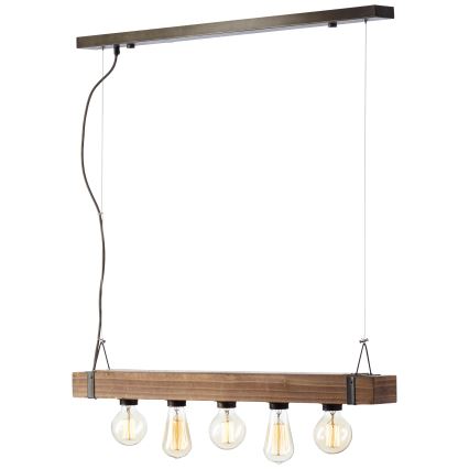 Brilliant - Κρεμαστό φωτιστικό οροφής WOODHILL 5xE27/30W/230V