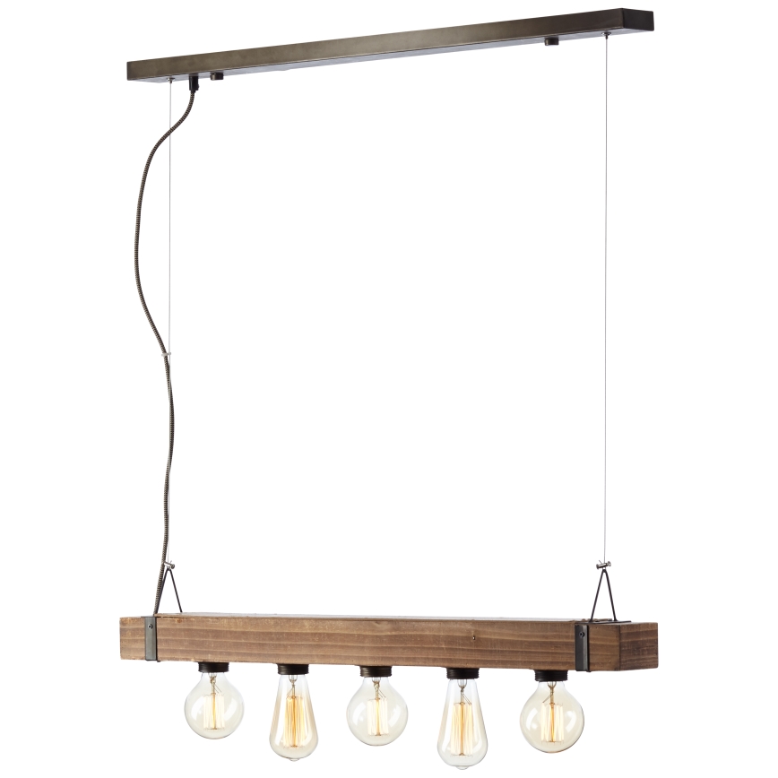 Brilliant - Κρεμαστό φωτιστικό οροφής WOODHILL 5xE27/30W/230V
