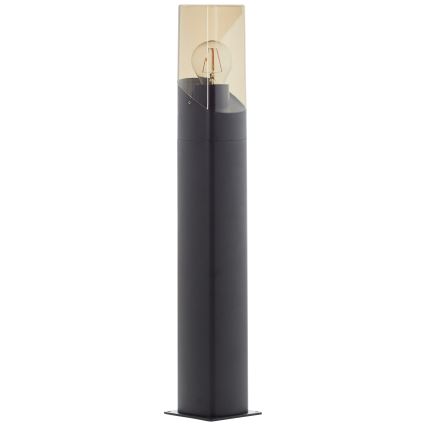Brilliant - Λάμπα εξωτερικού χώρου MINOU 1xE27/10W/230V 60 cm IP44 μαύρο/φιμέ