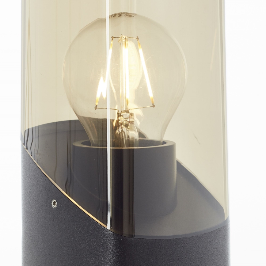 Brilliant - Λάμπα εξωτερικού χώρου MINOU 1xE27/10W/230V 60 cm IP44 μαύρο/φιμέ
