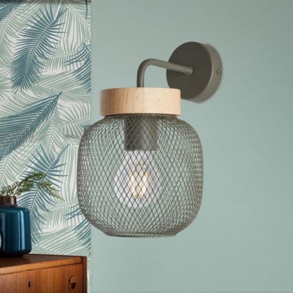 Brilliant - Λάμπα τοίχου GIADA 1xE27/40W/230V πράσινο