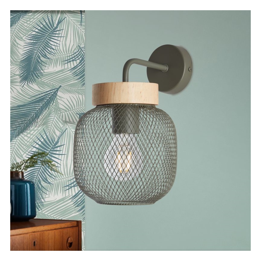 Brilliant - Λάμπα τοίχου GIADA 1xE27/40W/230V πράσινο