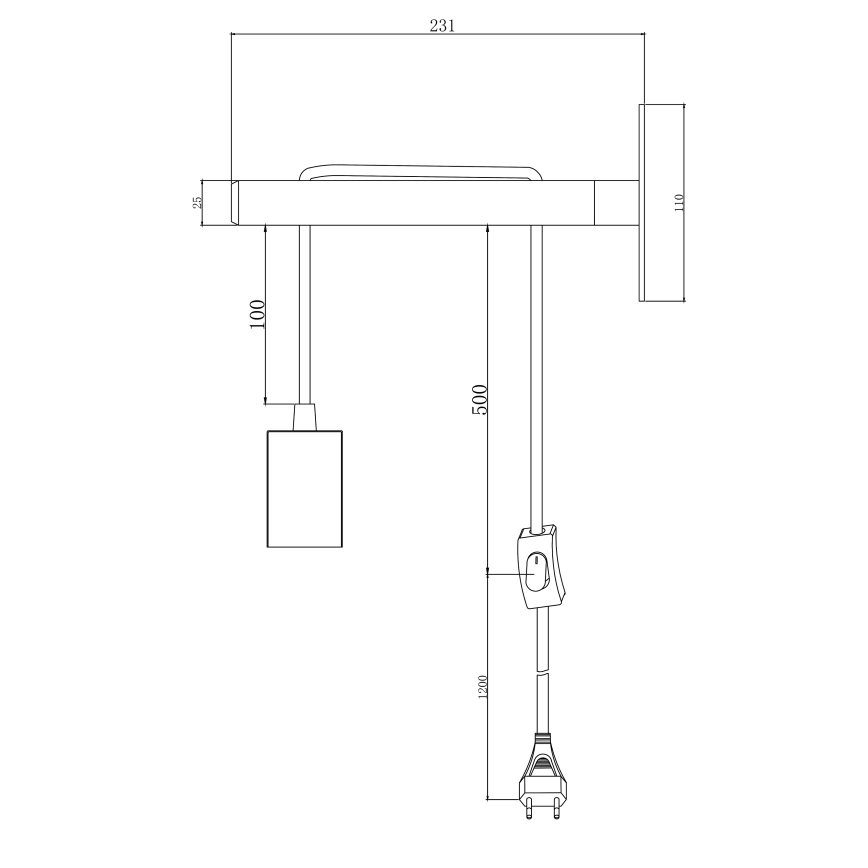 Brilliant - Λάμπα τοίχου JARBO 1xE27/60W/230V