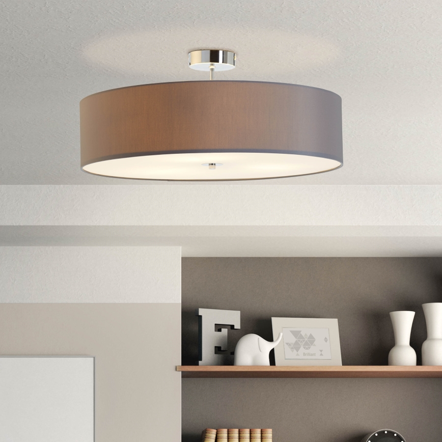 Brilliant - Πλαφονιέρα οροφής ANDRIA 3xE27/60W/230V διάμετρος 60 cm ανθρακί