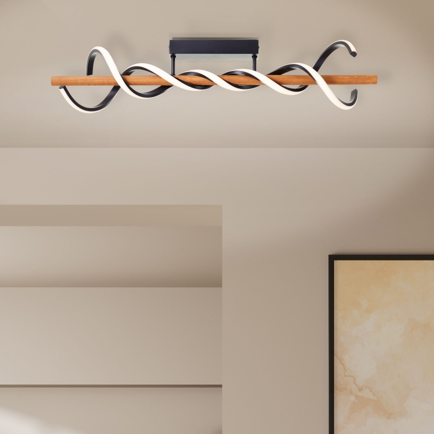Brilliant - Πλαφονιέρα οροφής ντιμαριζόμενη LED AMALIA LED/38W/230V πεύκο - FSC πιστοποιημένο