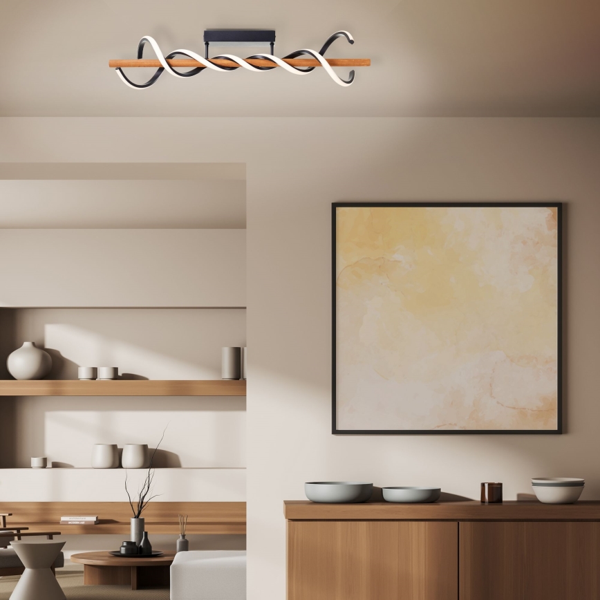Brilliant - Πλαφονιέρα οροφής ντιμαριζόμενη LED AMALIA LED/38W/230V πεύκο - FSC πιστοποιημένο