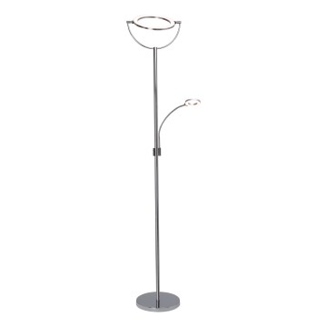 Brilliant - Ρυθμιζόμενο LED επιδαπέδιο φωτιστικό DEMIAN 2xLED/12W/230V γυαλιστερό χρώμιο