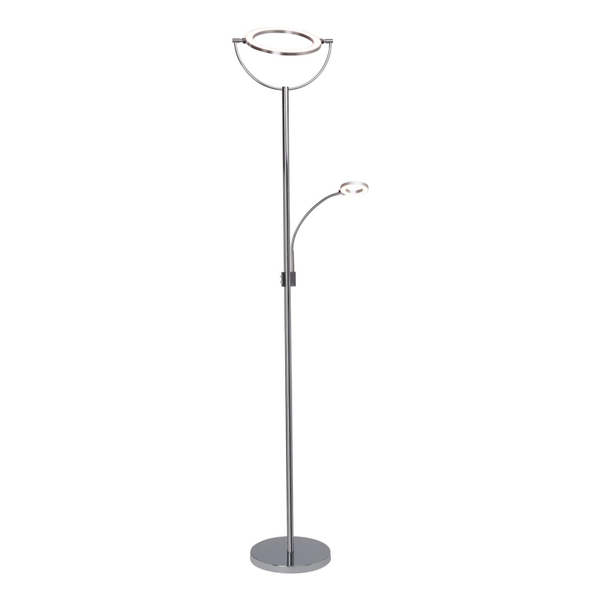 Brilliant - Ρυθμιζόμενο LED επιδαπέδιο φωτιστικό DEMIAN 2xLED/12W/230V γυαλιστερό χρώμιο