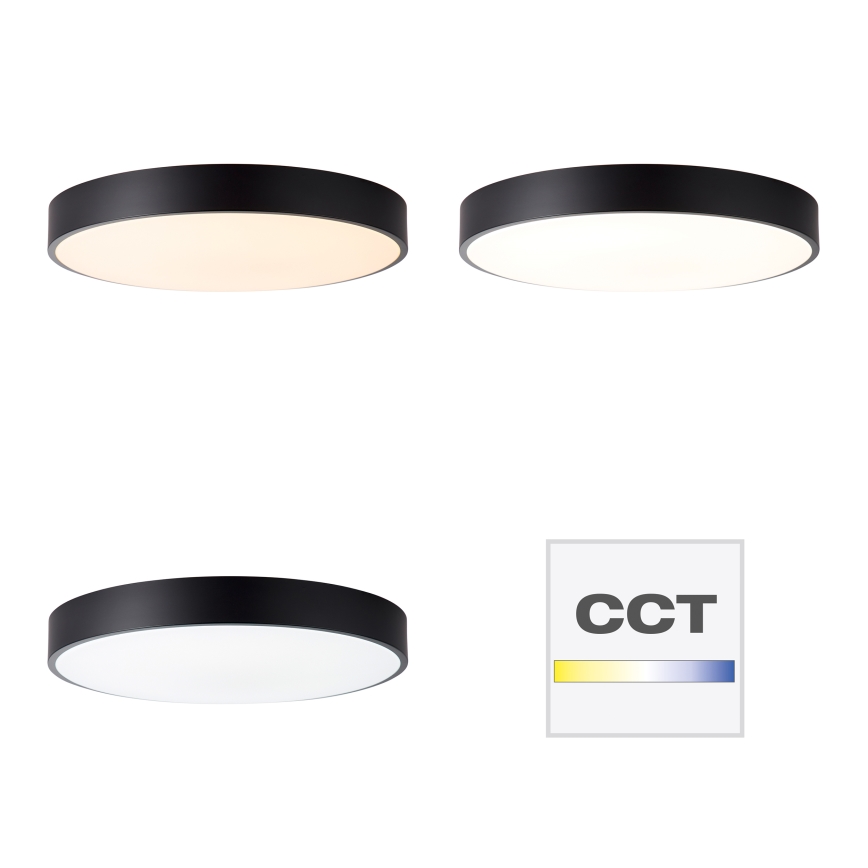 Brilliant - Ρυθμιζόμενο φωτιστικό οροφής SLIMLINE LED/60W/230V 3000-6500K Ø49 cm μαύρο + τηλεχειριστήριο
