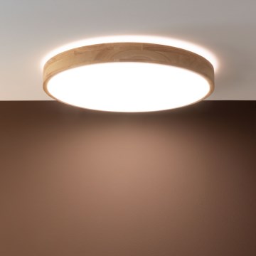 Brilliant - Ρυθμιζόμενο LED φωτιστικό οροφής SLIMLINE LED/60W/230V 3000-6500K Ø 45 cm ξύλο καουτσούκ + τηλεχειριστήριο