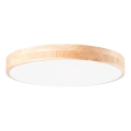 Brilliant - Ρυθμιζόμενο LED φωτιστικό οροφής SLIMLINE LED/60W/230V 3000-6500K Ø 45 cm σε φινίρισμα από ξύλο καουτσούκ + τηλεχειριστήριο