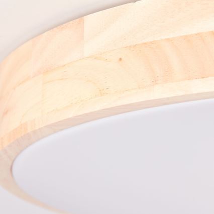 Brilliant - Ρυθμιζόμενο LED φωτιστικό οροφής SLIMLINE LED/60W/230V 3000-6500K Ø 45 cm σε φινίρισμα από ξύλο καουτσούκ + τηλεχειριστήριο