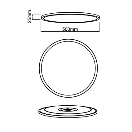 Brilliant - Ρυθμιζόμενο φωτιστικό οροφής LED TUCO LED/33W/230V 3000-6500K διάμ. 50 cm μαύρο + τηλεχειριστήριο