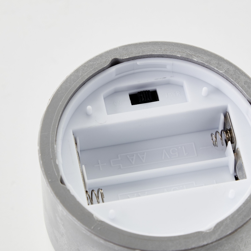 Brilliant - Σετ 3x LED κεριών BOUGIE LED/2xAA IP44 γκρι/καπνιστό