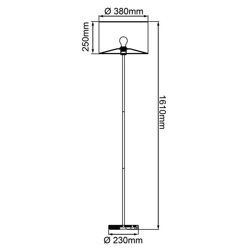 Brilliant - Φωτιστικό δαπέδου WIMEA 1xE27/52W/230V μαύρο/μπεζ