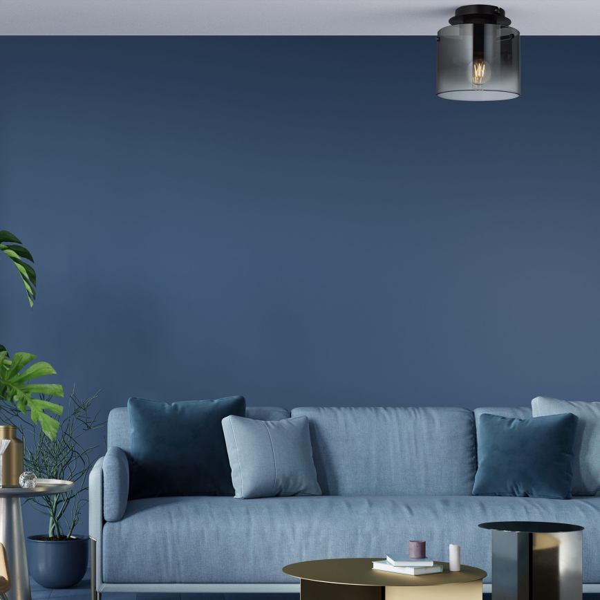 Brilliant - Φωτιστικό οροφής BETH 1xE27/60W/230V μαύρο/καπνιστό