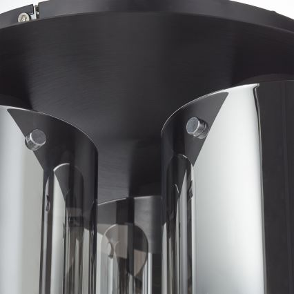 Brilliant - Φωτιστικό οροφής BETH 3xE27/60W/230V μαύρο/καπνιστό