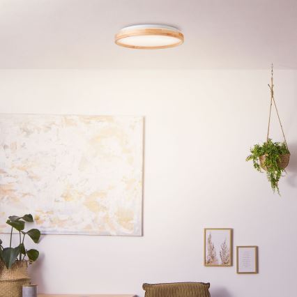 Brilliant - Φωτιστικό οροφής LED ALSON LED/26W/230V 3000/4500K διάμετρος 39,5 cm καουτσουκόδεντρο - FSC πιστοποιημένο