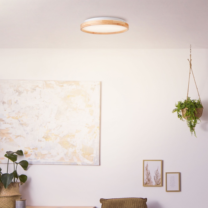 Brilliant - Φωτιστικό οροφής LED ALSON LED/26W/230V 3000/4500K διάμετρος 39,5 cm καουτσουκόδεντρο - FSC πιστοποιημένο