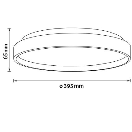Brilliant - Φωτιστικό οροφής LED ALSON LED/26W/230V 3000/4500K διάμετρος 39,5 cm καουτσουκόδεντρο