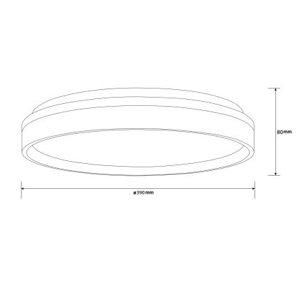 Brilliant - Φωτιστικό οροφής LED KALMAR LED/26W/230V 3000K διάμετρος 39 cm λευκό