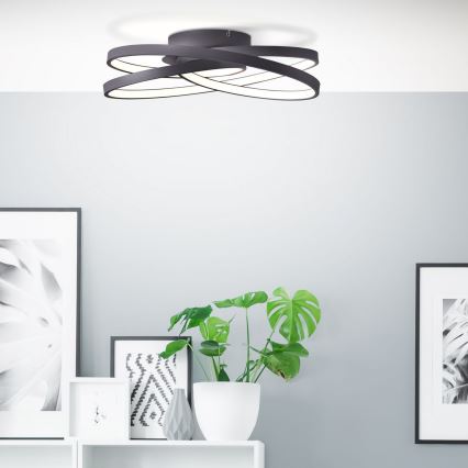 Brilliant - Φωτιστικό οροφής LED LABYRINTH LED/40W/230V διάμετρος 39,5 cm μαύρο