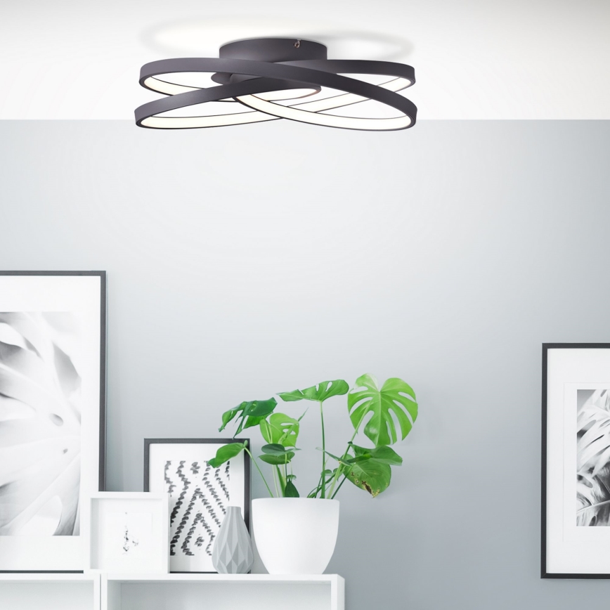Brilliant - Φωτιστικό οροφής LED LABYRINTH LED/40W/230V διάμετρος 39,5 cm μαύρο