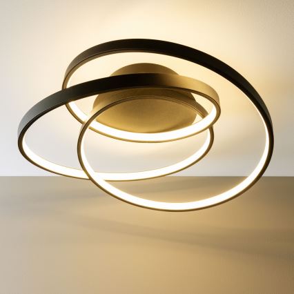Brilliant - Φωτιστικό οροφής LED LABYRINTH LED/40W/230V διάμετρος 39,5 cm μαύρο