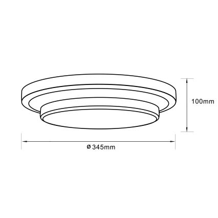 Brilliant - Φωτιστικό οροφής LED MALMÖ LED/12W/230V 3000K διάμετρος 34,5 cm μαύρο