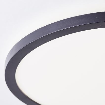 Brilliant - Φωτιστικό οροφής LED MILTON, 18 W, 230 V, διάμ. 29,3 εκ., μαύρο