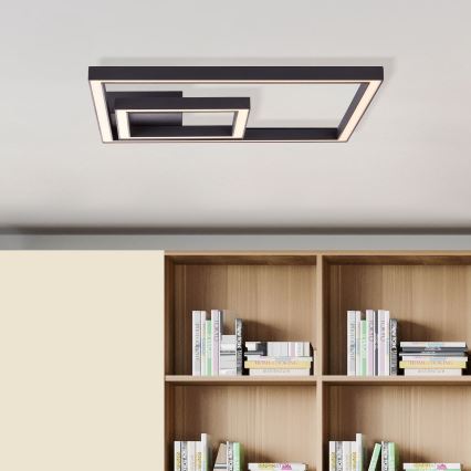 Brilliant - Φωτιστικό οροφής LED QUON LED/24W/230V 3000K 40x40 cm μαύρο